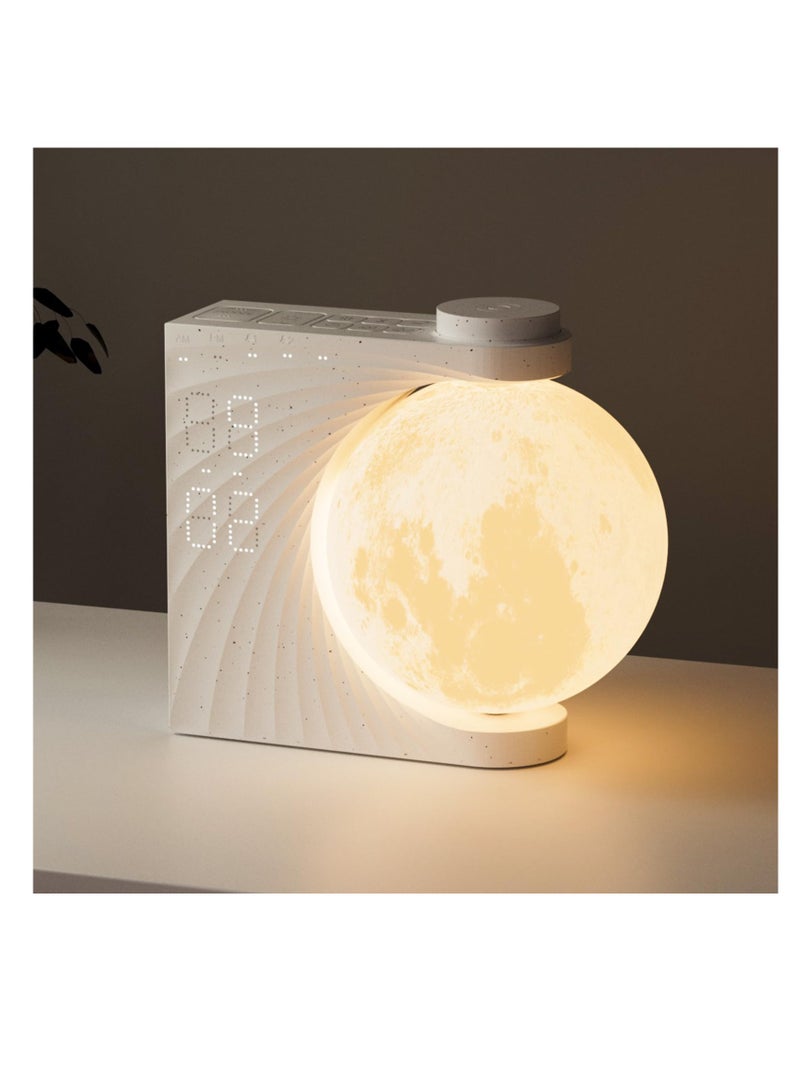 SYOSI Sunrise Alarm Clocks for Heavy Sleepers, Alarm Clocks for Bedrooms with Moon Light, 10 Light Effects, 30/60/90 Timer, 10 Sleep Nature Sounds, 15 Ringtones, 12 Volume Control with Snooze Function  - Image 1