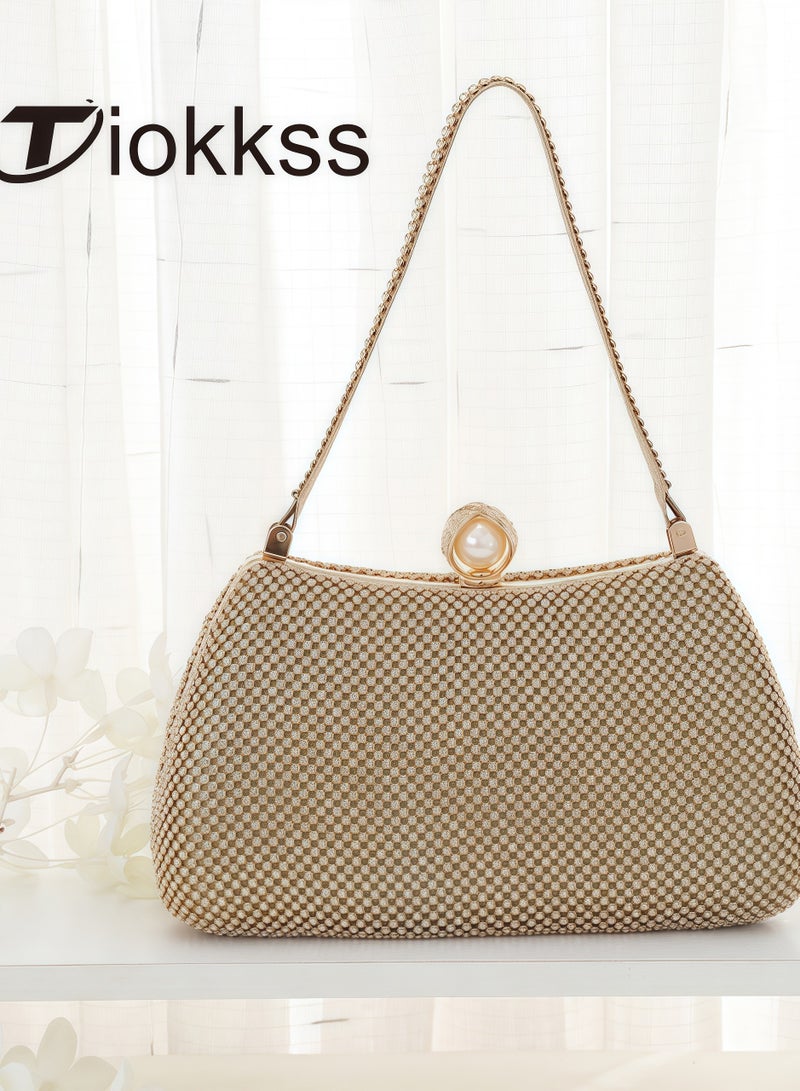 Tiokkss Leisure Fashion Evening Bag High Appearance Daily Versatile Bag Horizontal Square Large Capacity Handbag  - Image 1