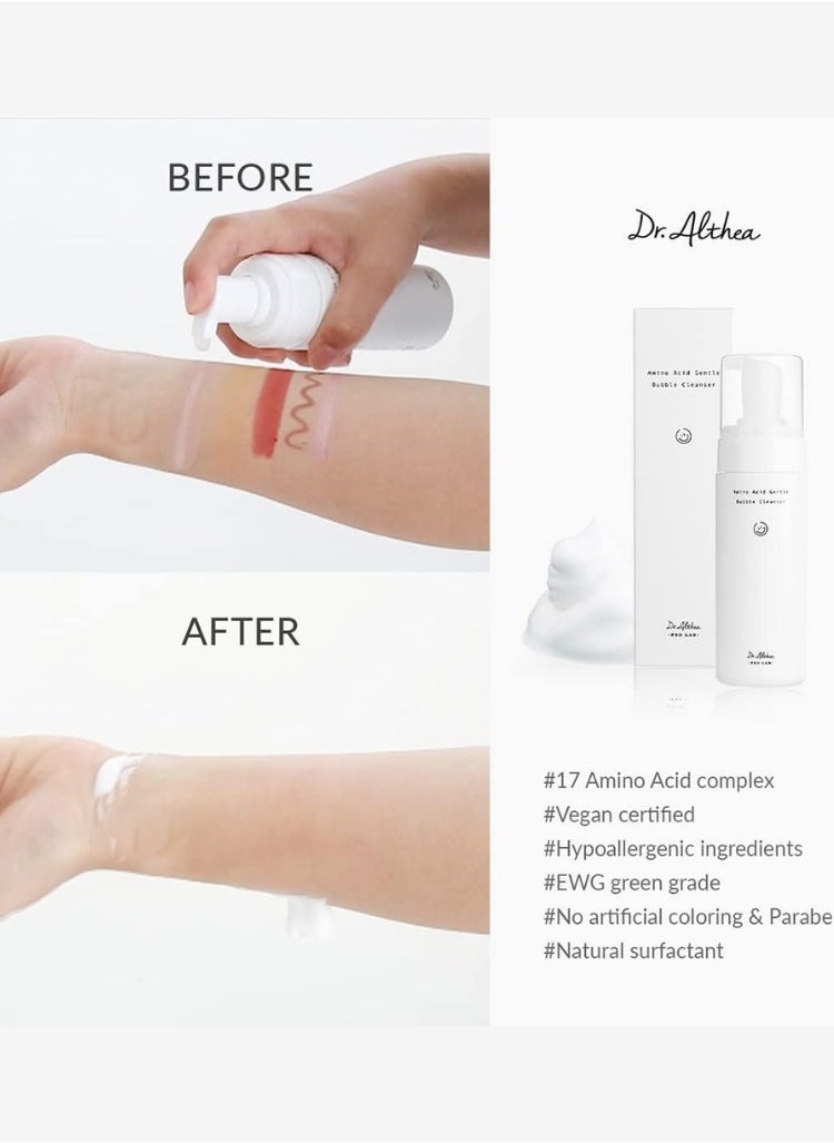 Dr.althea Dr. Althea Amino Acid Gentle Bubble Cleanser – Deep Cleansing & Hydrating Face Wash, 140ml – Soothing & pH-Balanced for Sensitive Skin  - Image 3