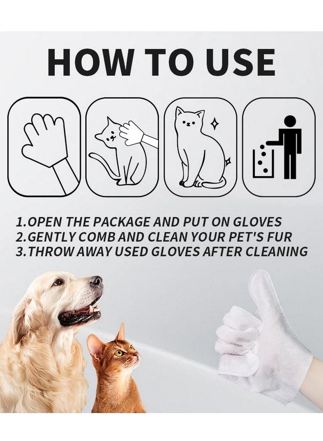 coldchill Pet Glove Wipe, Cleaning Glove for Dog and Cat, Fur Face, Ear, Eye, Paws Cleaning Wipes, Pet Wash Free Gloves, Cleaning Grooming Wipes for Daily Care and Traveling, No Rinse, Gentle, Thickened, 6PCS - Image 4