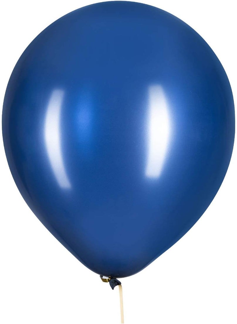 ZOOYOO ZOOYOO 12 inch Navy Blue and Orange Confetti Latex Balloons for Party Decoration 50 Pcs  - Image 2