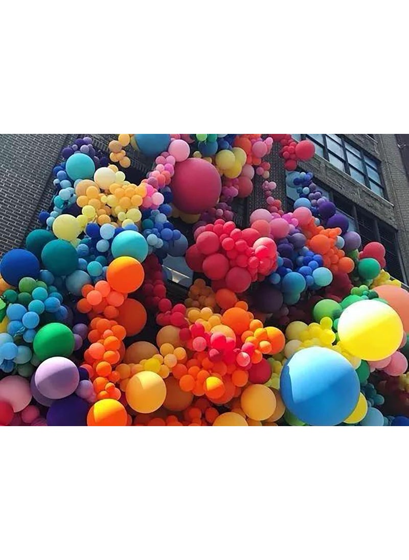 ZOOYOO ZOOYOO 12 inch Navy Blue and Orange Confetti Latex Balloons for Party Decoration 50 Pcs  - Image 5