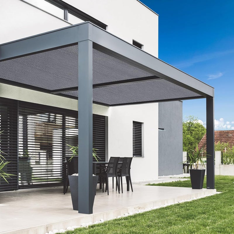 VICLLAX 90% Shade Fabric Sun Shade Cloth Privacy Screen with Reinforced Grommets for Outdoor Patio Garden Pergola Cover Canopy 3x6 FT, Dark Grey - Image 4