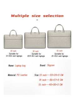 Skycare Skycare Laptop Bag 15.6 Inch, Waterproof Laptop Sleeve Case Business Briefcase, 13-14-15.6 Inch Laptop Carrier,Shoulder Bag for Men and Women  - Image 5