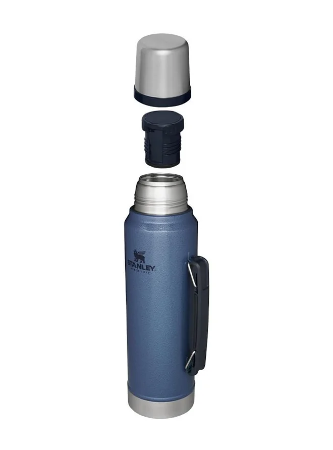 Stanley Stanley Classic Legendary Bottle 1L / 1.1QT Hammertone Lake â€“ BPA FREE Stainless Steel Thermos | Keeps Cold or Hot for 24 Hours | Leakproof Lid Doubles as Cup | Dishwasher Safe | Lifetime Warranty