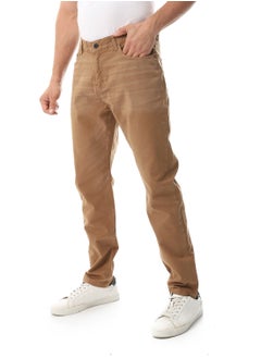 Andora Straight Leg Gabardine Pants_Beige  - Image 2