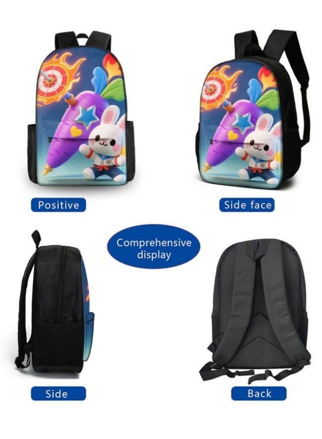 Bright Li Fire Fashion is unlimited! Cartoon bag three-piece set, suitable for a variety of scenes for students and teenagers (available for students, children, friends on outings, mountain climbing, schooling, etc.) - 70 - Image 2