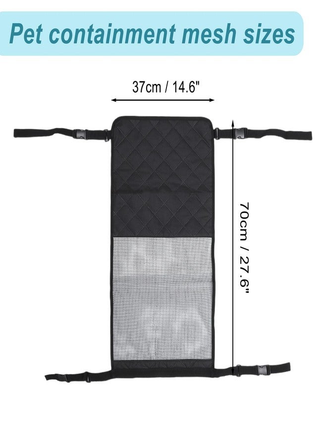 GLIDESMOOTH Dog Car Barrier, with Elastic Mesh, Universal Pet Divider, for Safe Driving with Children Pets, Easy Installation, Black, 27.6"x14.6" - Image 2