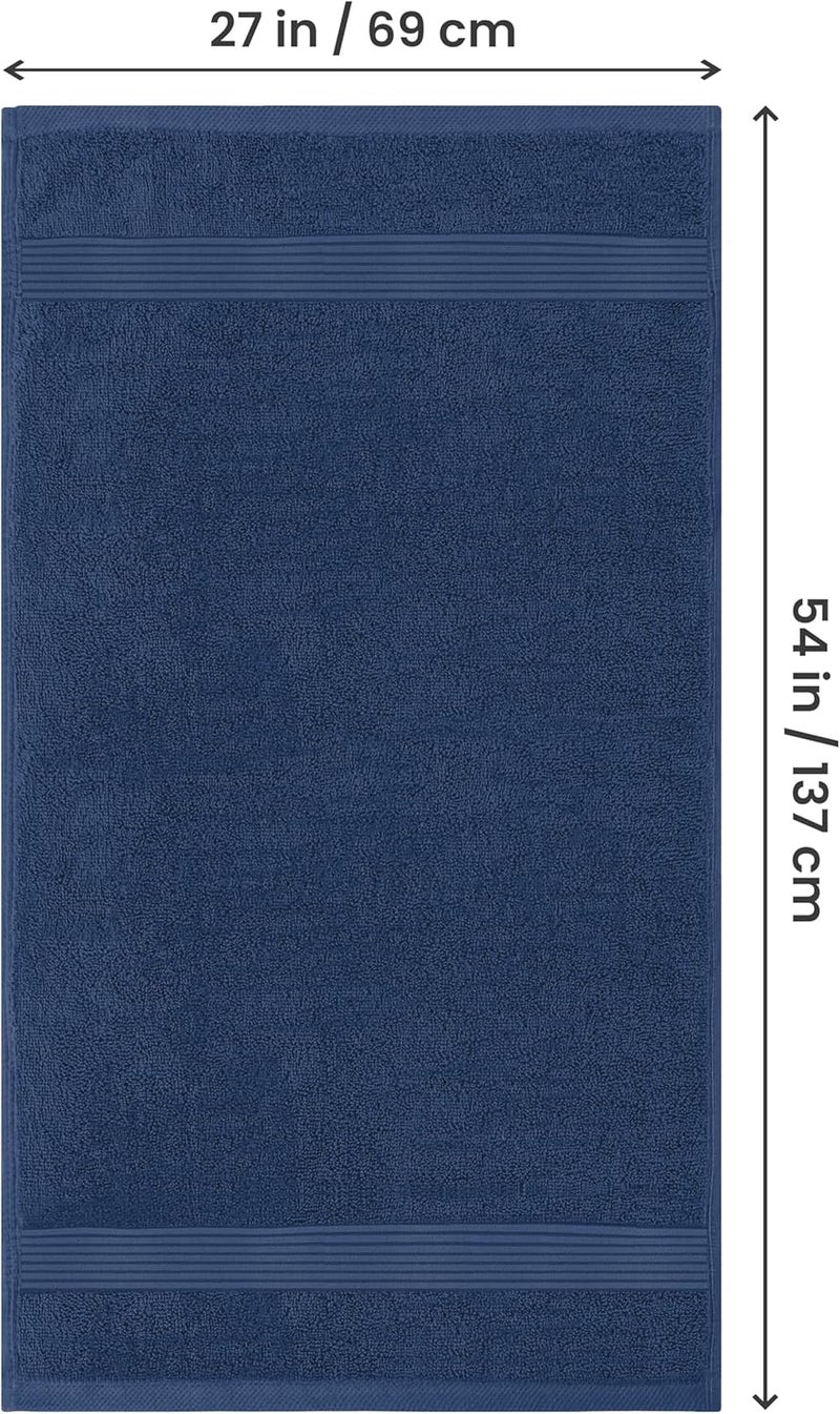 Utopia Towels 4 Pack Bath Towels Set, (27 x 54 Inches) 100% Ring Spun Cotton, Quick Dry, Highly Absorbent, Soft Feel Towels, Perfect for Daily Use (Navy) - Image 2