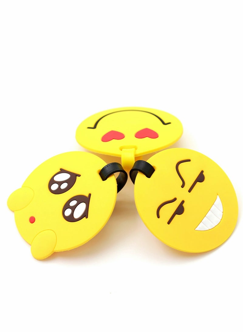 Excefore Luggage Tag with Name ID Card, 4Pcs  Face Suitcase Labels for Women Men Perfect to Quickly Spot - Image 4