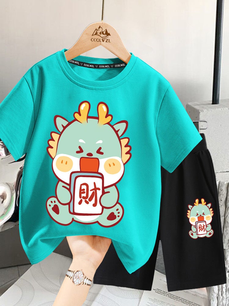 Boys' Short-Sleeved T-Shirt Pure Cotton Children'S Clothing Children'S Top Big Children'S Summer Thin Half-Sleeved T-Shirt - Image 3