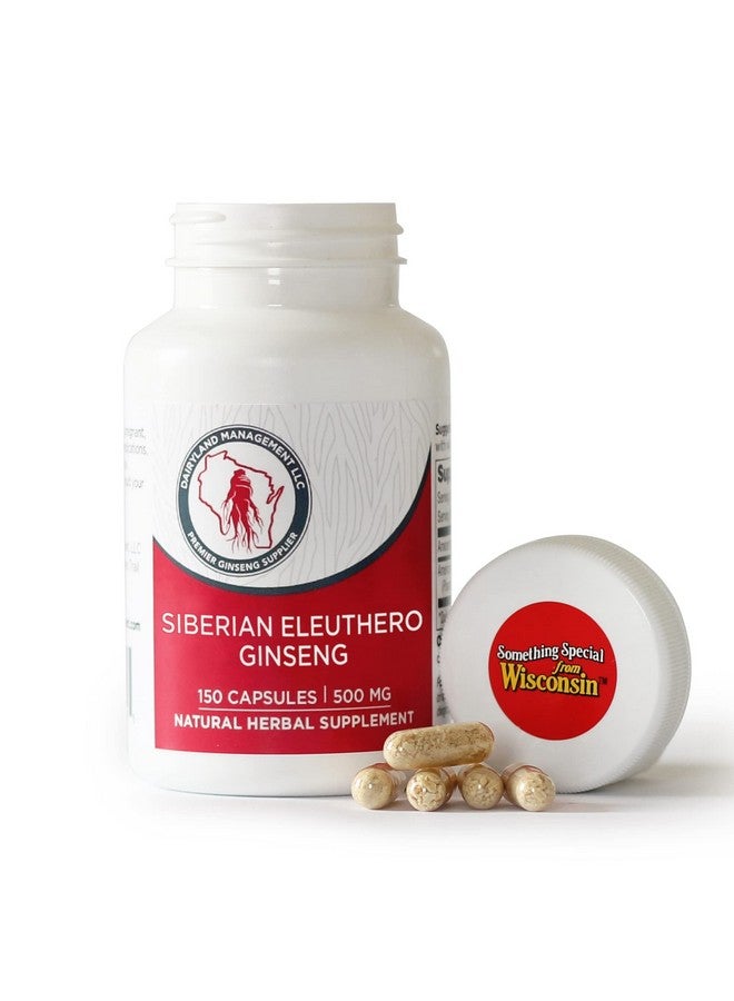 Dairyland Management LLC Dairyland Ginseng - Siberian Eleuthero Root Capsules - 150 ct - Authentic Siberian Ginseng - Utilize as Part of Your Daily Herbal Supplement Routine - Gluten Free & Non-GMO - Image 1