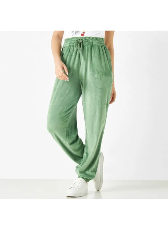 SP Characters All-Over Tweety Embossed Joggers with Elasticated Waistband and Pockets