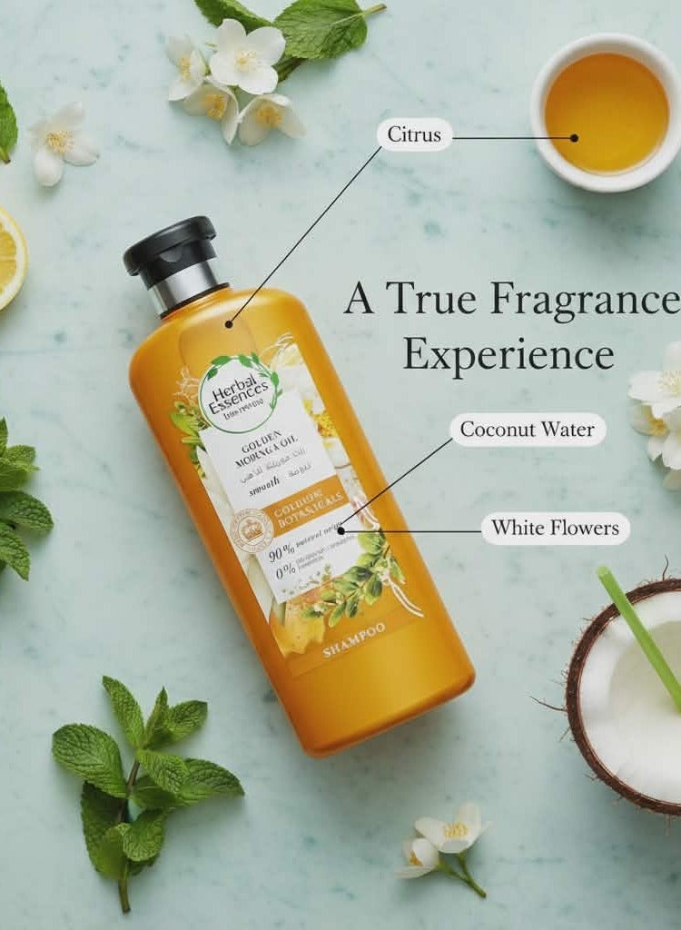 Herbal Essences bio:renew Golden Moringa Oil Smoothing Conditioner, 400ml - Image 2