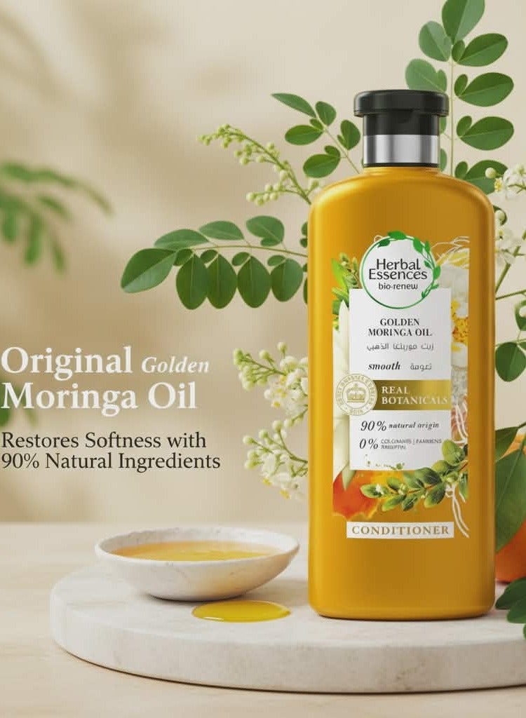 Herbal Essences bio:renew Golden Moringa Oil Smoothing Conditioner, 400ml - Image 3