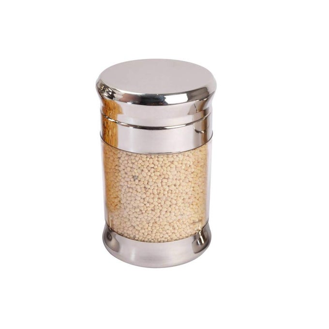 STAINLESS STEEL AIR TIGHT FUSION CANISTER MULTIPURPOSE UNBREAKABLE JAR 750 ML 1PCS