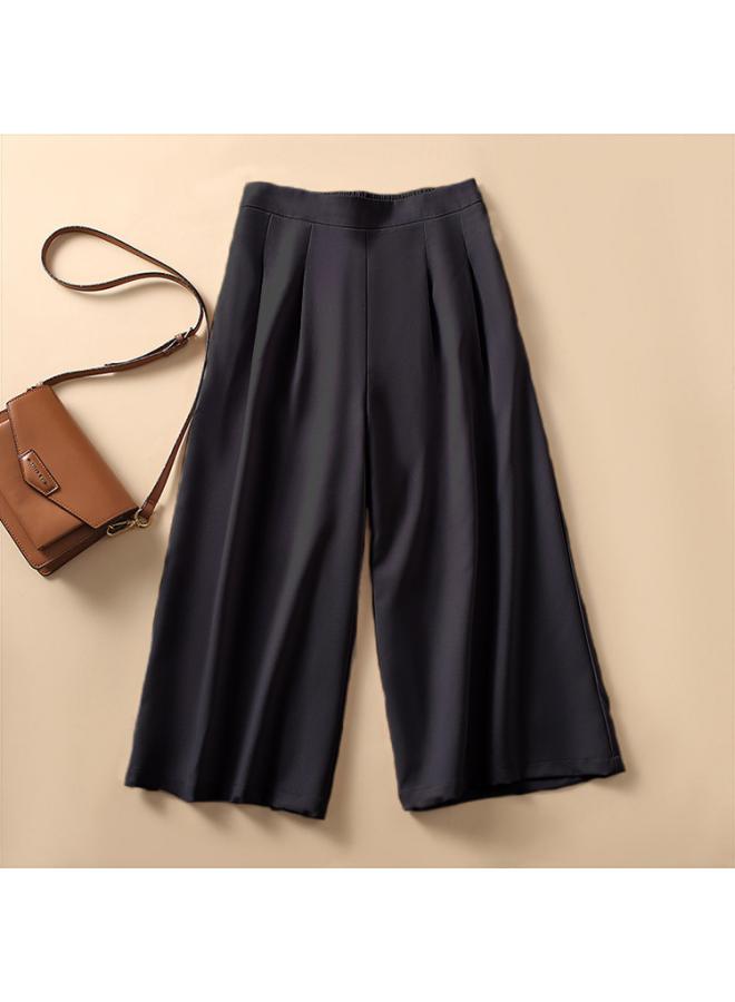 Summer Wide-leg Pants Women's Loose Casual Pants All-match Capri Pants With Loose Waist Slim-fit Culottes Women's Pants 