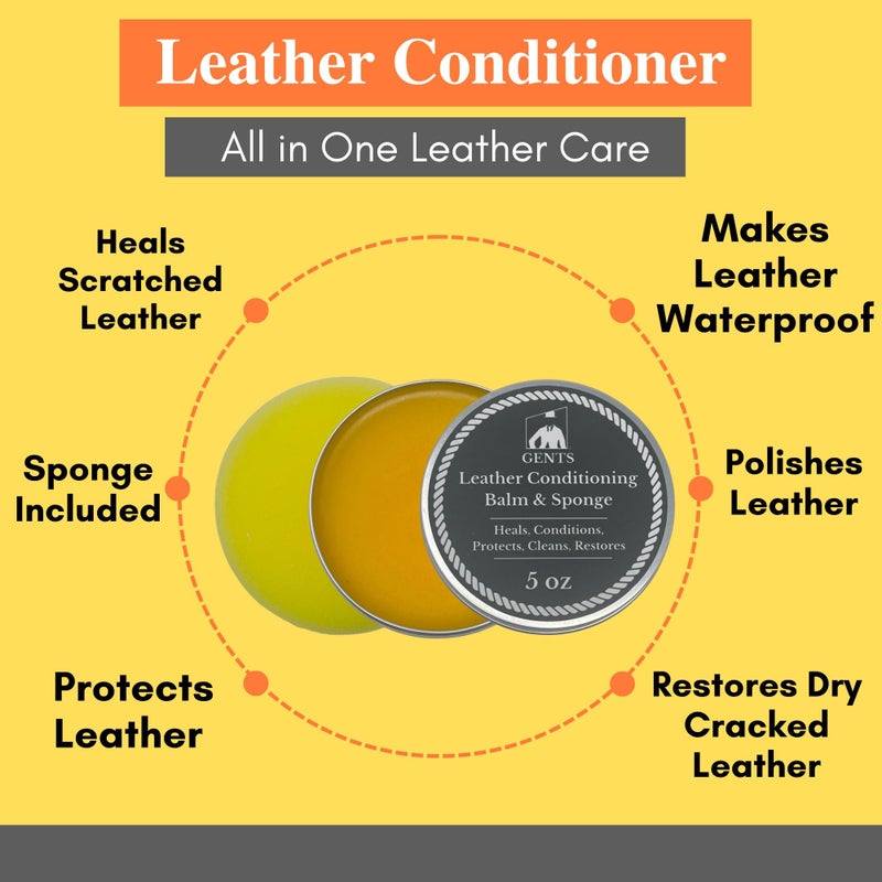 G.B.S Leather Milk Conditioner & Cleaner â€“ 5 oz â€“ Natural, Non-Toxic â€“ Restores Dry, Cracked & Scratched Leather â€“ Waterproofs & Protects â€“ Includes Sponge Applicator - Image 3