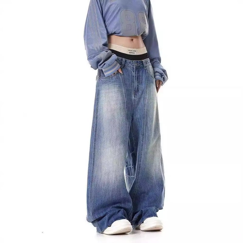Unisex Classic Denim Jeans Loose Fit Daily Outdoor Wear - Image 5