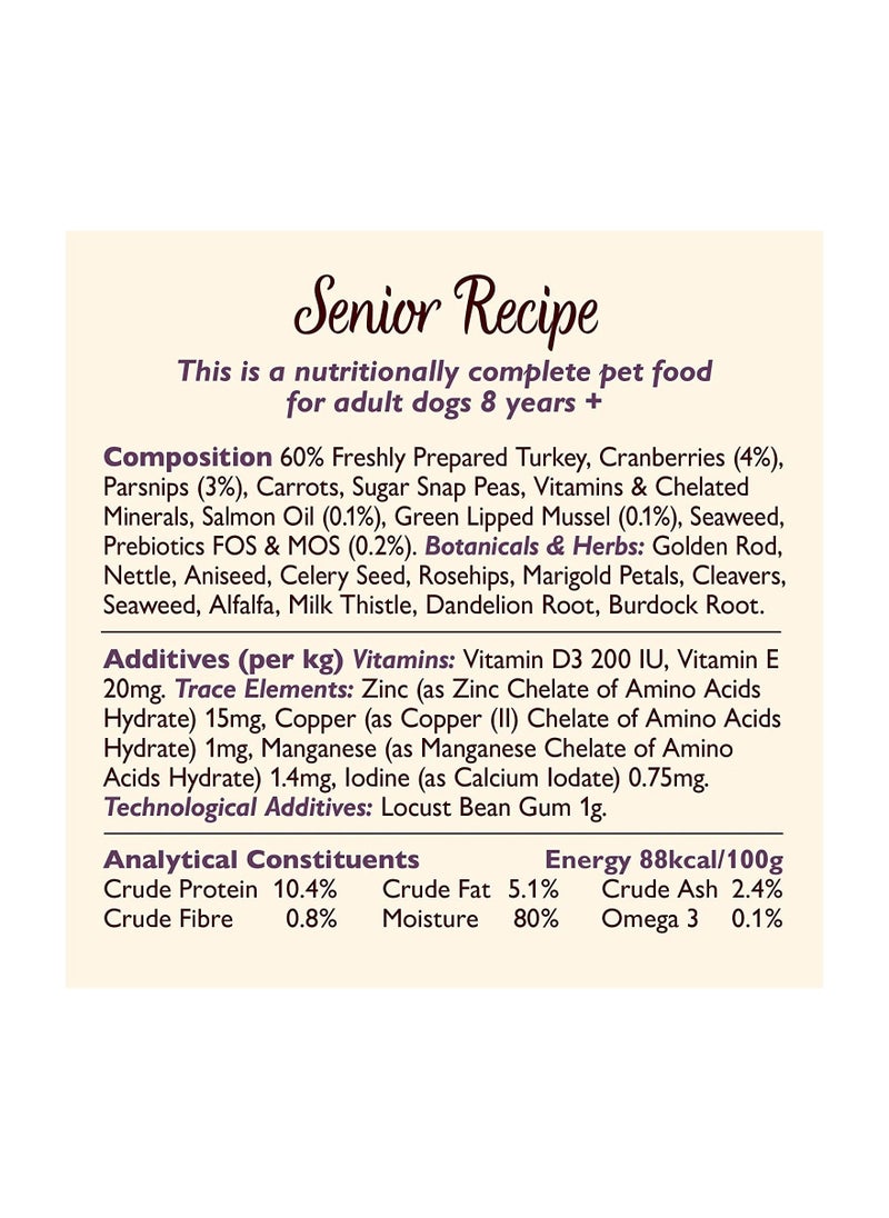 Lily's Kitchen Senior Recipe Wet Dog Food with Turkey, Cranberries and Parsnips 400g  - Image 3