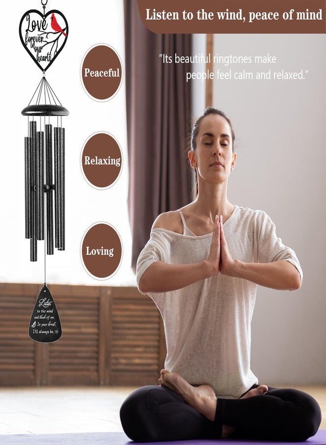 VENBEEL Memorial Sympathy Gifts, 36" Memorial Wind Chimes for Loss of Loved One, Cardinal Sympathy Wind Chimes, Bereavement Condolence Remembrance Gift for Loss of Mom Dad - Image 4