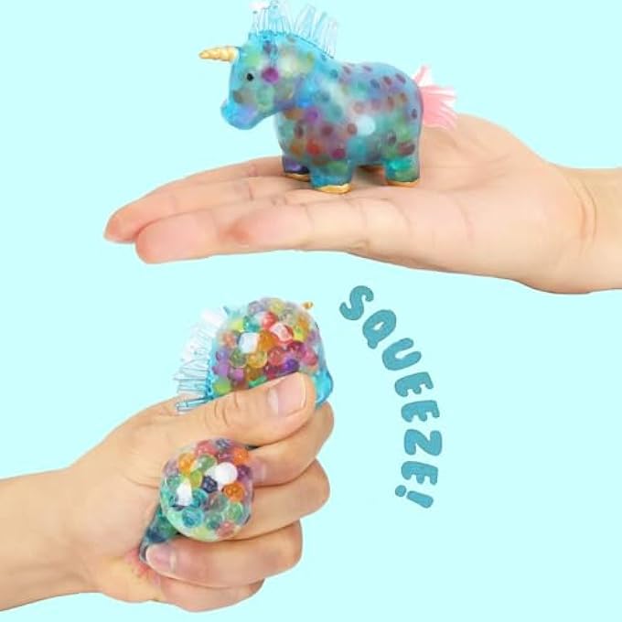 VOMAOK 4 Pack Unicorn Stress Balls Fidget Squishy Toys for Kids Boys Girls Christmas Stocking Stuffers Gifts (Unicorn) - Image 2
