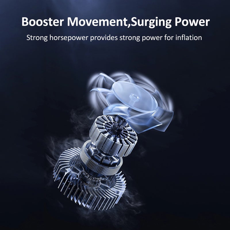 14.8V Tire Inflator Car Emergency Power Jump Starter 1000A Peak 10000mAh Air Pump Battery Booster Device Up to 4.0L Gas/2.5L Diesel Engines Portable Power Bank with Storage Bag - Image 4
