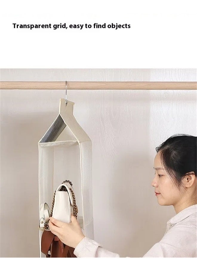 yongsheng Hanging Purse Handbag Organizer for Closet Purse organizer with 4 Mesh Shelves Handbag Closet Purse Storage Bag  - Image 5
