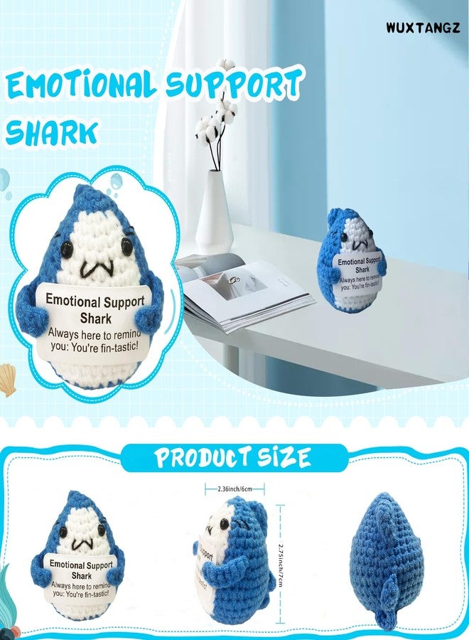 WUXTANGZ Cute Crochet Shark Decoration, Funny Friend Gift for Shark Lovers Family Women Men - Image 2
