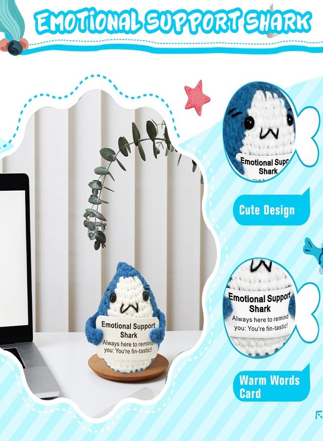 WUXTANGZ Cute Crochet Shark Decoration, Funny Friend Gift for Shark Lovers Family Women Men - Image 3