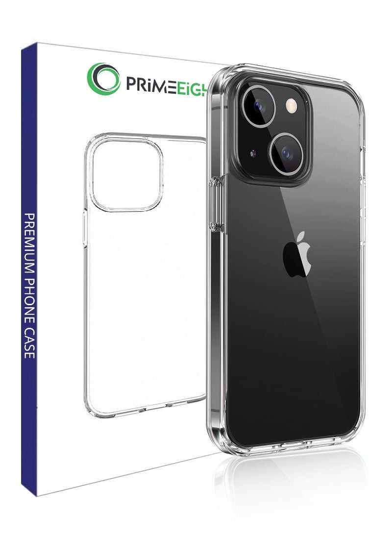 PRIMEEIGHT Transparent Crystal Clear iPhone 15 PLUS Case 6.1 inch - Shockproof Curved Edges apple iPhone 15 plus case HD Clear Anti Scratch  - Image 1