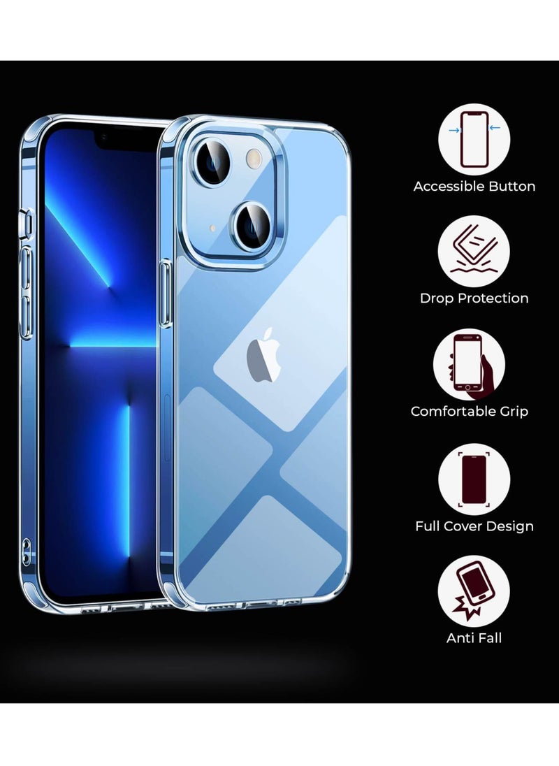 PRIMEEIGHT Transparent Crystal Clear iPhone 15 PLUS Case 6.1 inch - Shockproof Curved Edges apple iPhone 15 plus case HD Clear Anti Scratch  - Image 3