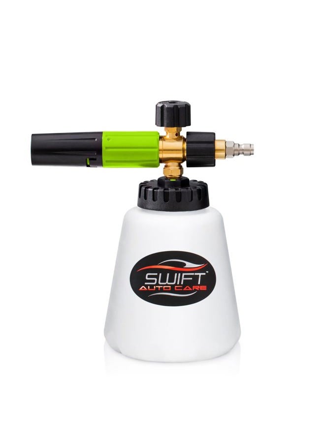 Swift Auto Care Premium Foam Cannon for Pressure Washer – Heavy Duty Foam Sprayer for Wash | ¼ Inch Quick Connector | Adjustable Wide Mouth for Extra Thick Snow Foam | Holds 1 Liter of Soap! - Image 2