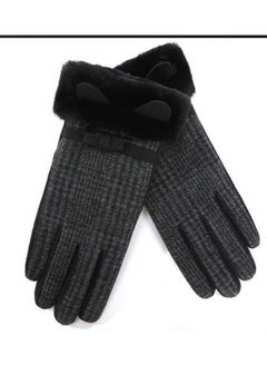 Women's Outdoor Plush Warm And Cold Proof Gloves In Winter