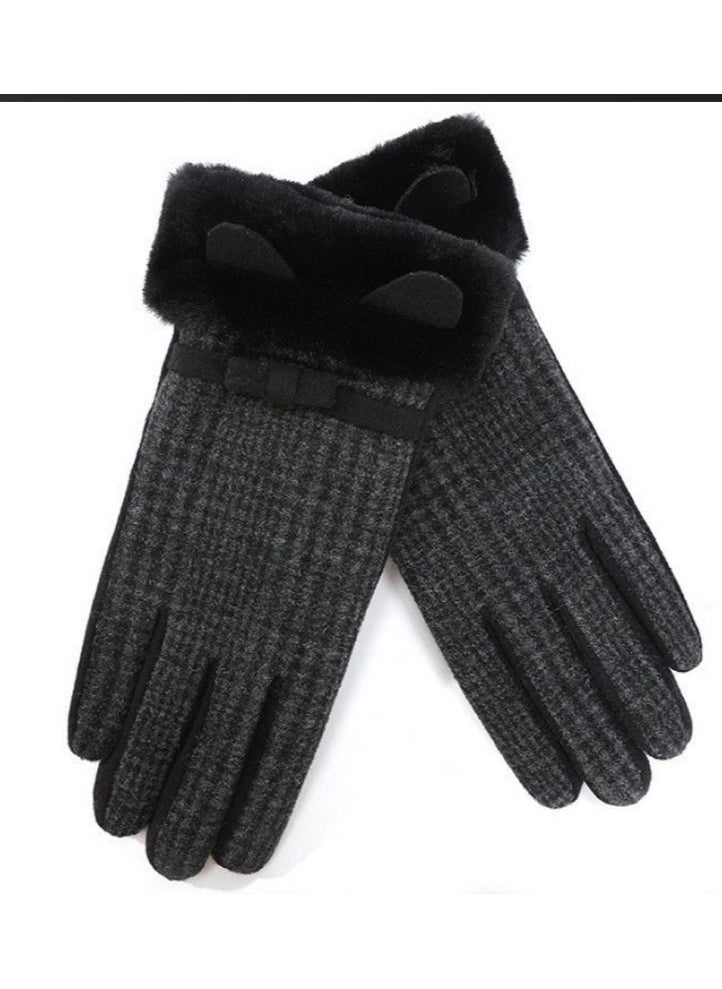 Golovejoy - Women's Outdoor Plush Warm And Cold Proof Gloves In Winter - Image 1