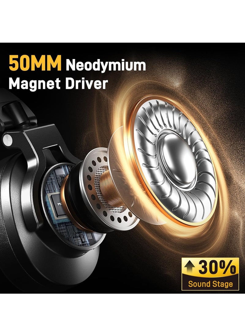 ماونو سماعات MAONO MH700 الاحترافية لمراقبة الاستوديو – سماعات رأس سلكية مغلقة فوق الأذن للإنتاج الموسيقي، المكساج، التسجيل والبودكاست – أسود - Image 5