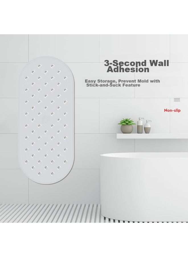 Ridder German Imported Tpe Bathroom Non-slip Mat, Round Hole Hollow Long Non-slip Mat In Light Gray, 36*80 - Image 3