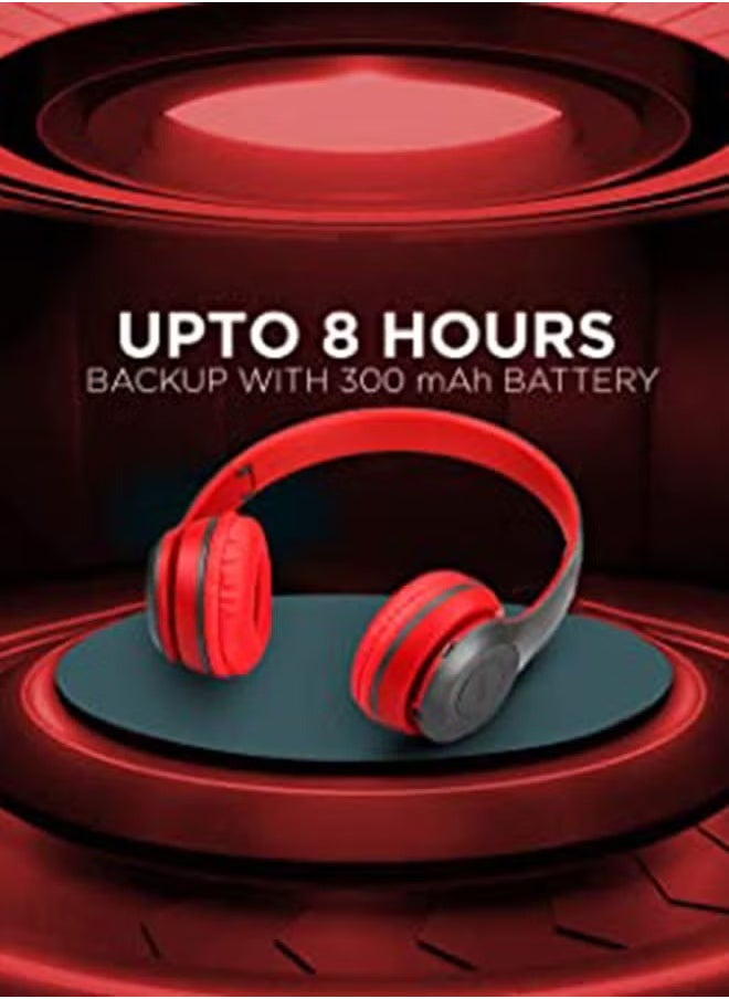 Generic P47 Bluetooth Wireless Over The Head Headphones Red/Black  - Image 5