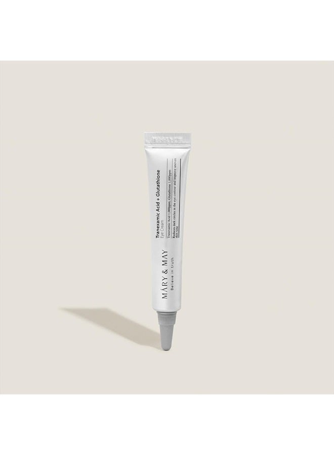 MARY & MAY Tranexamic Acid Glutathione Eye Cream 12g | Reduce Dark Circles & Freckles, Brighten Skin, Niacinamide, ViatminC, Hyaluronic Acid, Korean Skincare, marynmay - Image 1