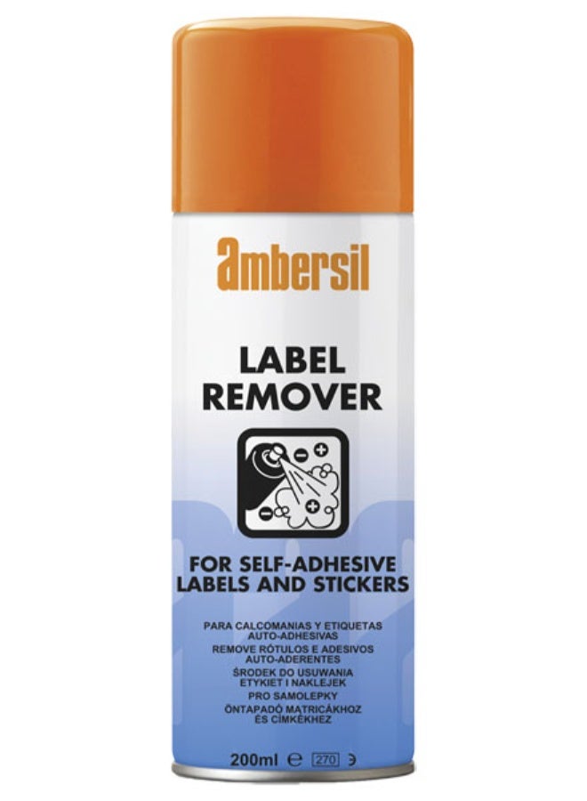 امبيرسيل AMBERSIL LABEL REMOVER 200ML مزيل الملصقات والمواد اللاصقة سريع المفعول لتنظيف الأسطح وخطوط الإنتاج - Image 1