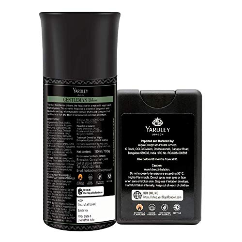 Yardley London Gentleman Urbane Male Deodorant Spray 150 Ml With London Gentleman Urbane Compact Perfume 18 Ml - Image 2