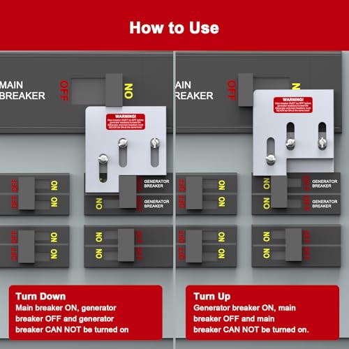 Natupal Generator Interlock Kit Compatible with Square D QO or Homeline 150 or 200 amp panels. 1 3/8 inches Spacing between main and generator breaker, Professional and Interlock Kit (SD200A) - Image 5