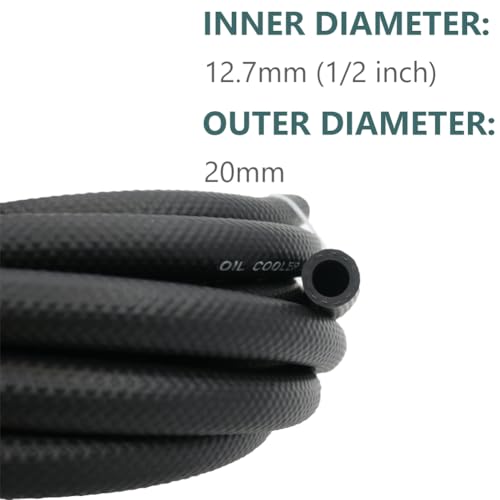 CHOIMOON 1/2 Transmission Oil Cooler Hose - 300 PSI Fuel Line Hose J1532 For Transmission Fluid, Oil, Coolant, Diesel, Hydraulic Fluid, Lubricant, Gas 20FT - Image 2