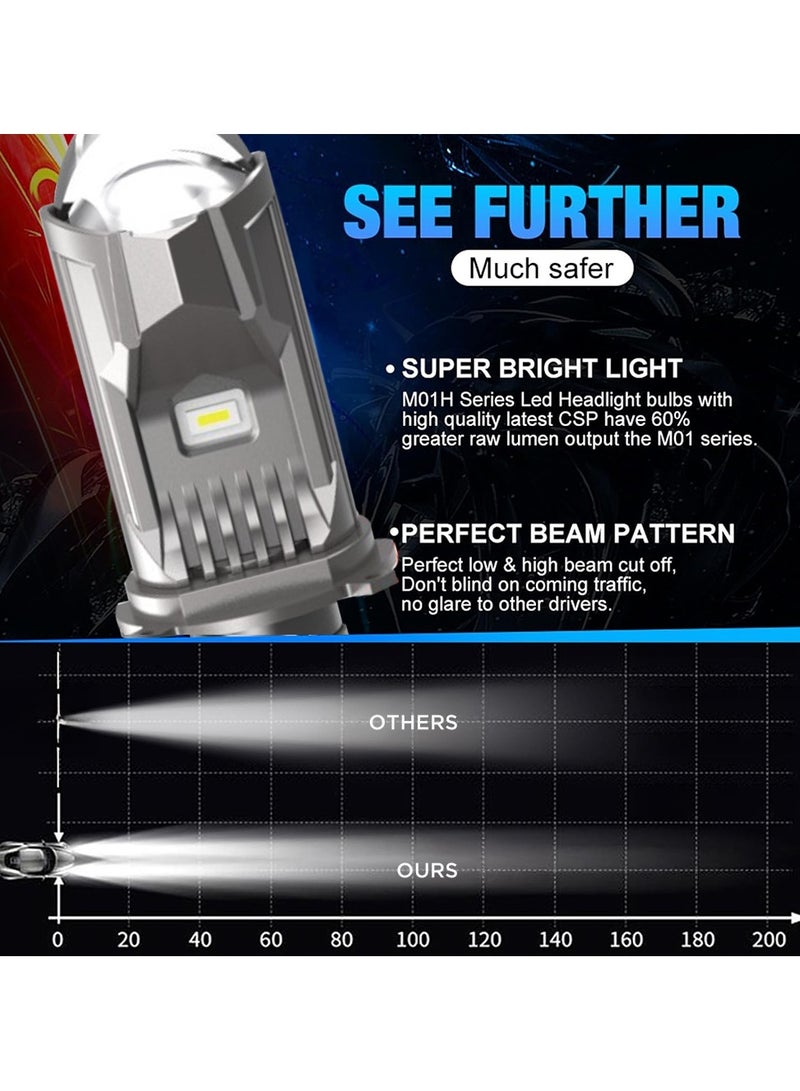 Toby's Toby’s TL3 PRO H4 Lens 2 Pieces 120W/PAIR 12000LM DC9-32V SMD Technology Low 4300K High 6000K IP65 Waterproof Durable Long-Life 30000 Hours Illumination - Image 4