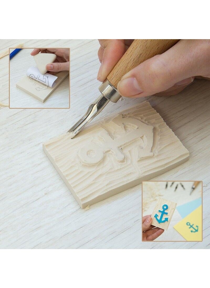 TiTi 6091 Lino Cutter Linol Carving Cutting Knife Set with 5 Blades  - Image 2