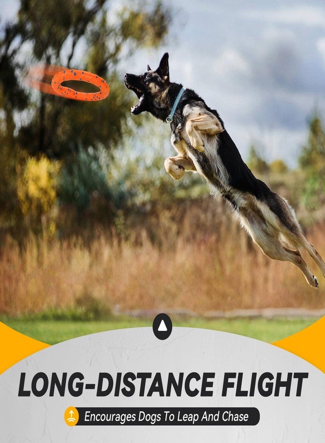 FUSOTO Dog Ring Toy, Indestructible Flying Discs for Throwing Catching, Water Floating Dog Training Ring for Medium Large Breeds (Orange - φ9 inches) - Image 4