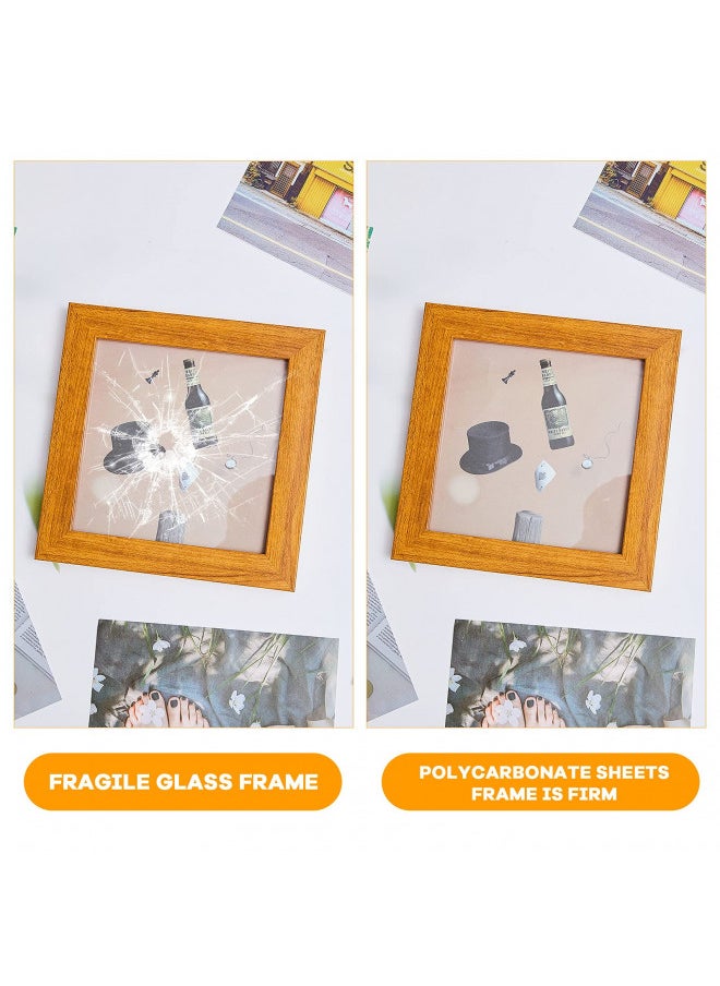 5 Pcs Polycarbonate Sheets Clear Plastic Sheet Thin Rigid Plastic Sheet Clear Polycarbonate Sheet Shatter Resistant Plastic Sheets for DIY Crafts Document Picture Frames(12 x 12 x 0.02 Inch)