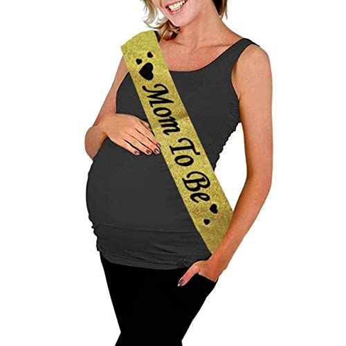 AFTERSTITCH Mom To Be Sash For Baby Shower Mom To Be Props Decoration Items Set for welcome baby party decoration (Mom To Be SASH) - Image 2