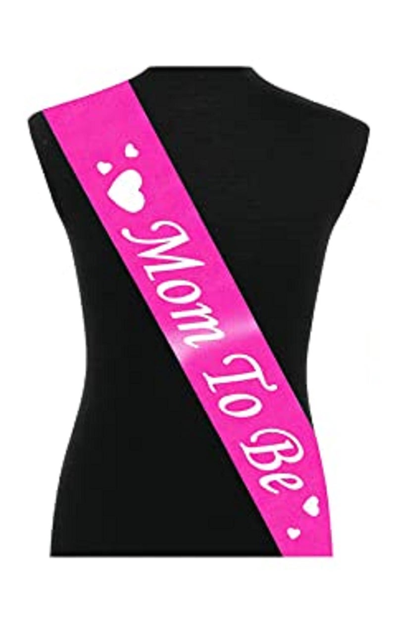 AFTERSTITCH Mom To Be Sash For Baby Shower Mom To Be Props Decoration Items Set for welcome baby party decoration (Mom To Be SASH) - Image 4