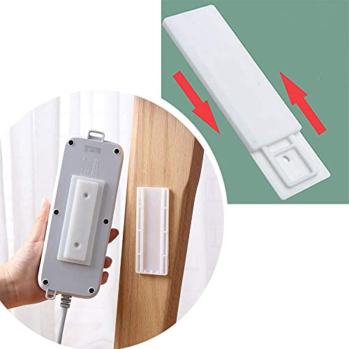 SHIDHMI Self Adhesive Power Strip Holder Fixator Wall-Mounted Desktop Socket Fixer Cable Organizer Multi-Purpose Punch-Free Wall Mount (6 Pcs) - Image 1